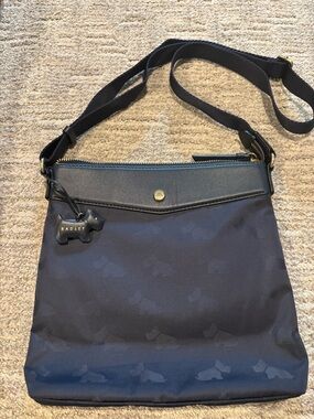 Radley Navy Crossbody Bag with Dog Charm